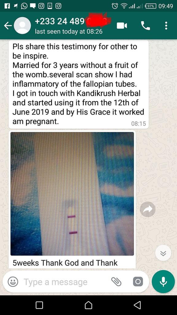 (1).Ghana Client Testified pregnant after 3 yrs infertility