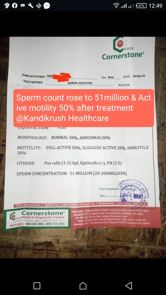 (5b)Sperm count rose to 51million and 50_active